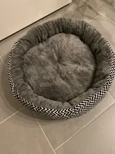 pawstrip Soft Plush Winter Dog Bed Round Cat Bed Warm Puppy Cushion Chihuahua Teddy Small