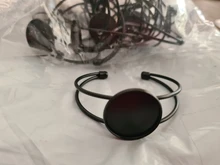 Alta calidad 20mm 25mm 7 colores plateados brazalete Base pulsera en blanco bandeja de hallazgos bisel Ajuste de Cameo de cabujón