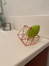 Estante de esponja para maquillaje, soporte de secado de esponja para maquillaje, soporte para esponja de Metal