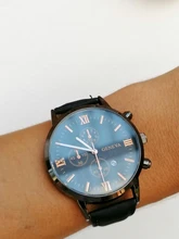 Pulsera de cuarzo para hombre, reloj deportivo masculino en material de acero inoxidable, con correa de cuero, estilo de negocios, a la moda, 2020