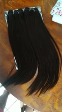 Rebecca-mechones de pelo liso brasileño tejido, 4 mechones, 190g, negro, marrón, rojo, cabello humano en 6 colores #1 # 1B #2 #4 # 99J # Burgundy