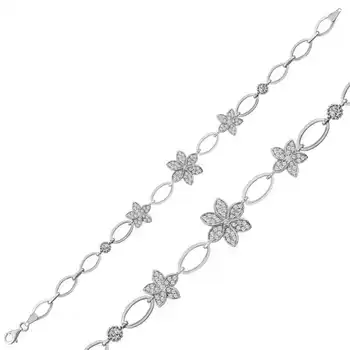 KUTAYDAN 925 Sterling Silver Floral Ladies Bracelet 
KUTAYDAN 925 Sterling Silver Floral Ladies Bracelet