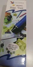 Pistola de calor de 220V, herramienta eléctrica de aire caliente de 300W, pistola de temperatura con soporte de asiento de plástico retráctil, color DIY