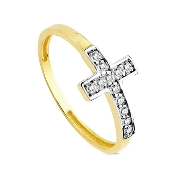 18k solid gold ring bicolor child polished center cross multipiedra zircons width 1.5mm.
18k solid gold ring bicolor child polished center cross multipiedra zircons width 1.5mm.