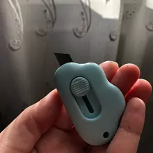 Mini cuchillo de utilidad portátil con forma de nube de conejo, cortador de papel, hoja de afeitar, material de papelería Escolar para oficina