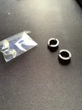 1 par coreano clásico Punk Acero inoxidable oído pendientes de Clip pendientes largos aretes pendientes para las mujeres de los hombres negro perforado oreja de mentira círculo nuevo Pop de la joyería