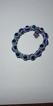 De moda de Color de plata azul de mal de ojo Hamsa la mano de Fátima Palm pulseras para las mujeres de la pulsera del encanto de estilo étnico joyería hecha a mano
