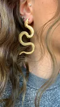 Joyería Europea personalidad distorsionada serpiente geométrica mujer exagerada en relieve Stud pendientes