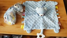 Toalla de apaciguamiento para bebé, Adorable manta de seguridad cuadrada suave, toallas de peluche de felpa, edredón, cojín para dormir, juguete para regalo