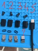 Mirco-conector macho TYPE-C USB 3,1 con PCB, Conector de 24 Pines, interfaz de línea de datos de soldadura, accesorios de cable de datos DIY, 5 uds./2 uds.