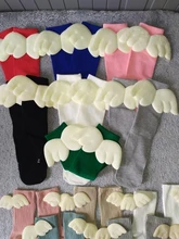 Angelwing-Calcetines de algodón hasta la rodilla para niñas pequeñas, medias cortas de Color sólido caramelo para verano y otoño