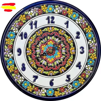 Ceramic clock Spanish High 22 cm./8.66 in. Diameter-Glazed up handmade-MADE IN SPAIN-ARTECER-Home & Decoration-
Ceramic clock Spanish High 22 cm./8.66 in. Diameter-Glazed up handmade-MADE IN SPAIN-ARTECER-Home & Decoration-