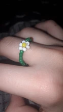 Anillo de perlas de imitación para mujer, sortija elástica de resina con cuentas azules y blancas, flor y corazón, anillo ajustable redondo para mujer, joyería Floral