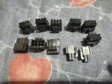 10 unids/lote 5557-R 5557 4,2mm negro/rojo 6 + 2 pines conector de arnés de cableado automotriz macho para PC/tarjeta gráfica de ordenador PCI-E Power