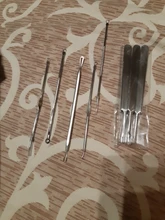 1 Set acné Pin Extractor para espinillas libre de riesgo aguja para espinillas acero inoxidable, espinillas removedor Extractor para espinillas cuidado Facial herramientas