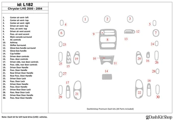 Interior lining for Chrysler LHS 2000-2004. Set L182. 
Interior lining for Chrysler LHS 2000-2004. Set L182.