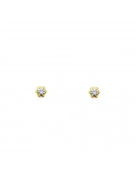 Baby earrings chaton flower 
Baby earrings chaton flower
