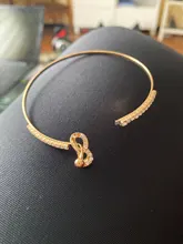 Pulseras de moda para Mujer, brazalete de corazón de amor con diamantes de imitación dorados, joyería para Mujer, regalo de joyería
