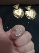 Vienkim 2020 coreano nuevo de moda de cristal ajustable anillo Luna estrella anillos brillantes para la joyería de las mujeres mujer anillo de dedo chica