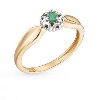 Gold ring with emeralds sunlight sample 585 
Gold ring with emeralds sunlight sample 585