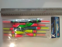 Pesca flota conjunto de 10 unids/lote Bobber pesca luz palo flota fluctúan tamaño de Mezcla Color flotar boya para accesorios de pesca