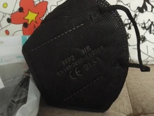 Mascarillas FFP2 de 5 capas reutilizables KN95, Máscara protectora FPP2 ffp2, Color blanco y negro, aprobado por la CE, 5-100 Uds.