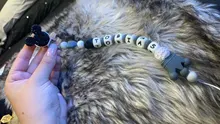 Chupete personalizado con nombre para bebé, Clip de ratón, silicona, lactancia, dentición, portachupetes, cadena de chupete