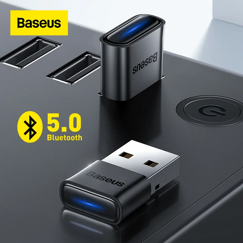 USB Bluetooth адаптер Baseus 5 0 для ПК ноутбука беспроводной динамик аудио приемник