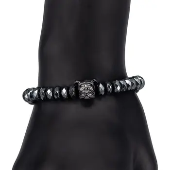 Jewelry bracelet (natural stone, elastic, black) 52962 
Jewelry bracelet (natural stone, elastic, black) 52962