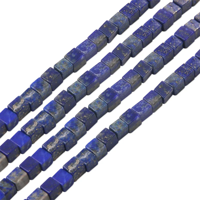 

Lapis Lazuli Beads Strand Cube Square Natural Semiprecious Stone 2/4mm For Making Jewelry DIY Bracelet Earring Necklace Craft