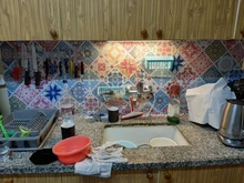 Waterproof Stickers Tiles Marble Self-Adhesive Kitchen Countertop-Range High-Temperature