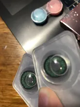 Lentillas de colores verdes para fiestas de Halloween, lentes de contacto de ojos coloridas para Cosplay