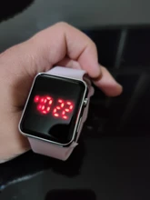 Reloj Digital deportivo para hombre y mujer, reloj de silicona cuadrado, LED, electrónico, digital