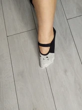 Calcetines de Yoga de vendaje antideslizantes para mujer, calcetines de secado rápido con Espalda descubierta, calcetines de Ballet de Pilates, estampado de gato, accesorios deportivos