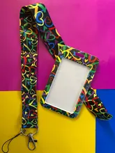 Llavero con cuerda de corazón colorido para llave de amor, tarjeta de identificación para gimnasio, insignia de teléfono móvil, Soporte para Llavero para niños, adornos para joyas, regalos