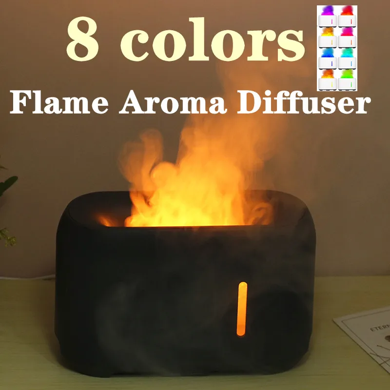 8 Colors Flame Aromatherapy Atmosphere Table Lamp Bedroom Living Room Humidifier Remote Control Night Light
8 Colors Flame Aromatherapy Atmosphere Table Lamp Bedroom Living Room Humidifier Remote Control Night Light