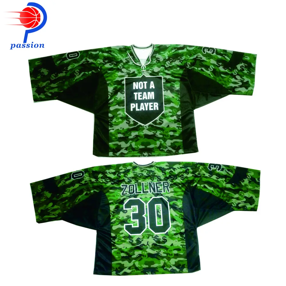 

MOQ 5 pcs $35 Each Best Price High Quality One New Custom Design Hockey Jersey Goalie