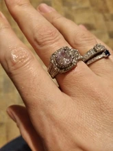 Anillos de boda de circonita redonda para mujer, joyería de acero inoxidable a la moda, de compromiso, regalos de San Valentín, gran brillo clásico, 2020