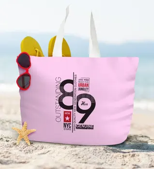 Personalized Powder Pink Zipper Beach Bag-6 
Personalized Powder Pink Zipper Beach Bag-6