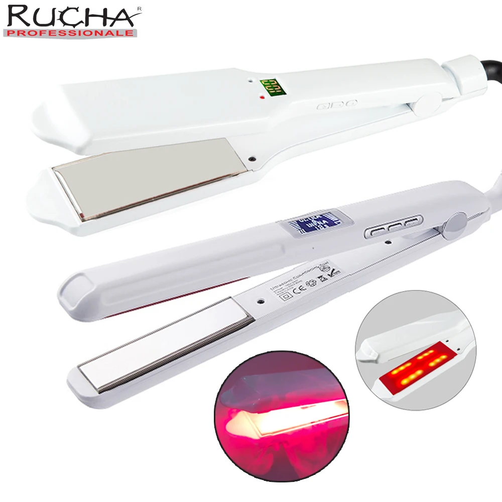 Steam Hair Straightener Cold Mist Care Irons Infrared and Ultrasonic Flat Iron Aluminum Plate For Wet Tool | Красота и здоровье