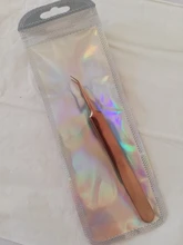 Pinzas de acero inoxidable para extensión de pestañas, juego de pinzas de alta precisión, color dorado y azul