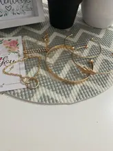 Modyle-Conjunto de pulseras de Metal bohemias para mujer, brazaletes Vintage Punk, Color dorado Simple, regalo de joyería