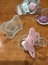 Chupete de silicona para bebé con tapa y forma de mariposa, tetina redonda y plana, para dormir, suministros para morder masticar