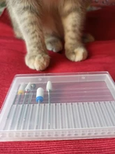 Estuche de almacenamiento para brocas de uñas, contenedor de soporte de cortador de molino eléctrico, caja vacía de acrílico, accesorios, LA994-1 de herramientas