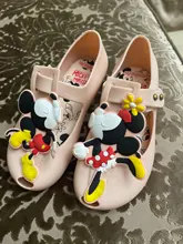 Disney-sandalias de gelatina de sirena para niñas, zapatos transpirables no deslizantes de alta calidad para verano, Melissa