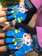 Guantes de ciclismo para niños, antideslizantes, transpirables, de medio dedo, para ciclismo deportivo
