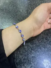 1PC 18,7-19,5 cm caliente 304 pulseras de acero inoxidable para los hombres de la joyería de las mujeres de Color oro enlace cadena Multicolor esmalte de mal de ojo pulsera para el tobillo