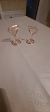 Abrazadera de papel metálico para decoración de escritorio, portatarjetas, Clip para foto, soporte para números de mesa, Clips para mensaje, suministros para fiesta de boda