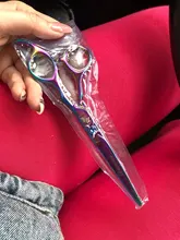 Tijeras profesionales de peluquería, juego de belleza de Color negro puro, cizallas planas finas, 6,0 pulgadas, 4cr