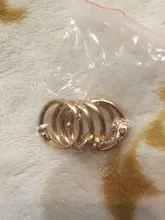 Anillos de Metal para cuaderno, carpeta dorada, anillo de bisagra escolar, aros circulares de apertura de hojas sueltas para álbum de recortes, anillo de encuadernación para oficina, 5 uds.